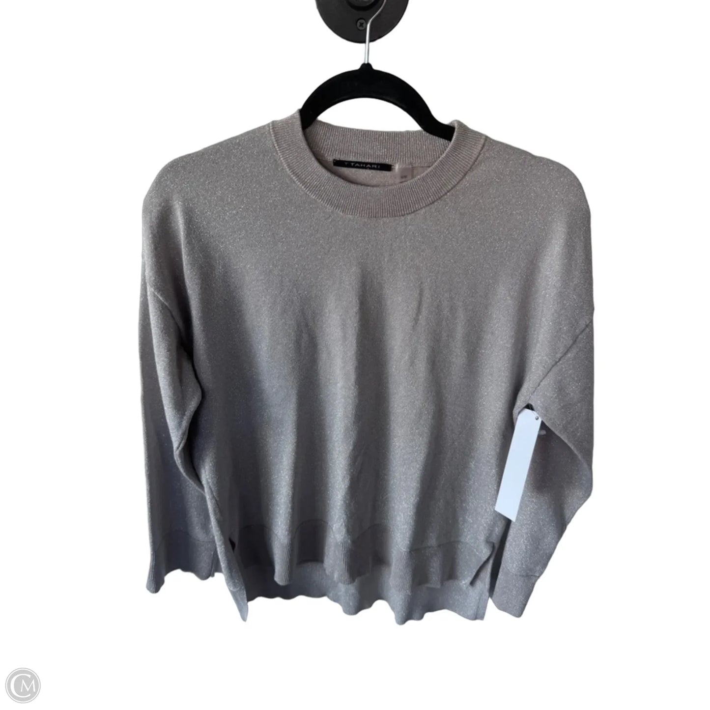 Sweater By T Tahari In Silver & Tan, Size: M