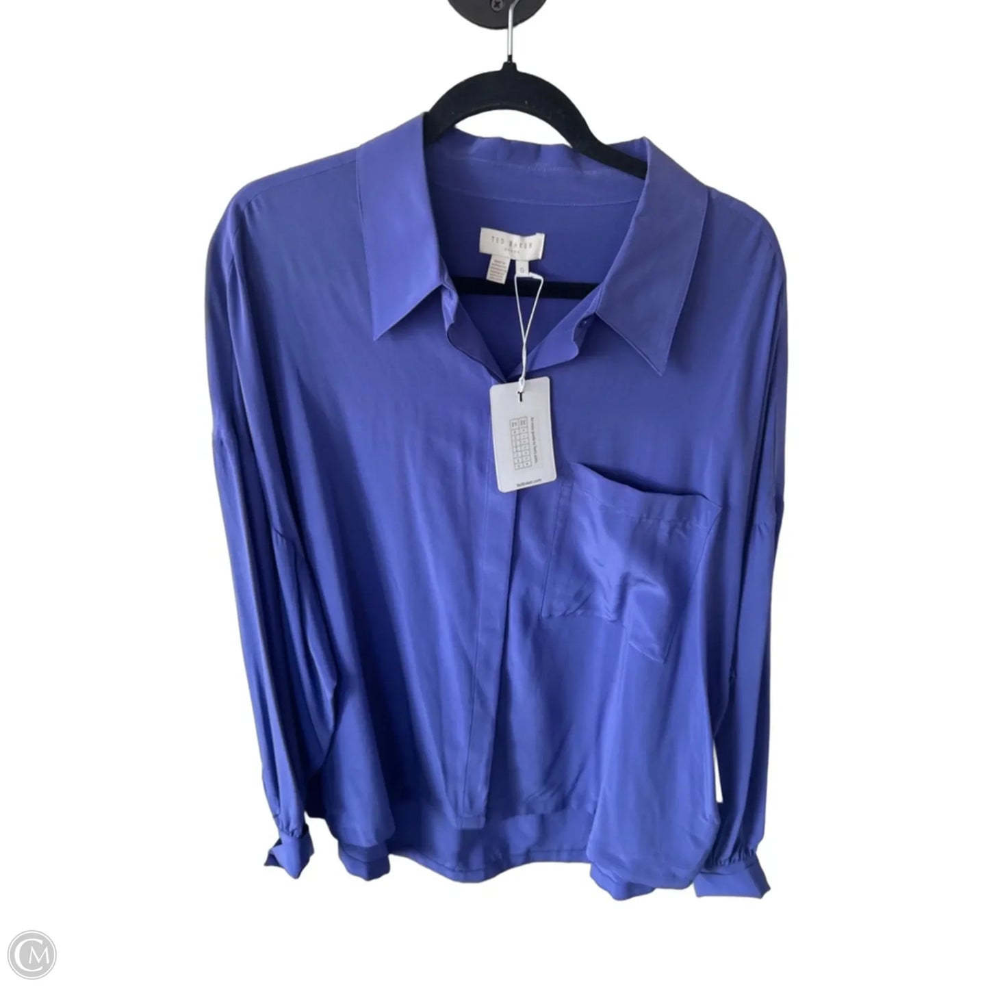 Top Long Sleeve By Ted Baker In Purple, Size: L