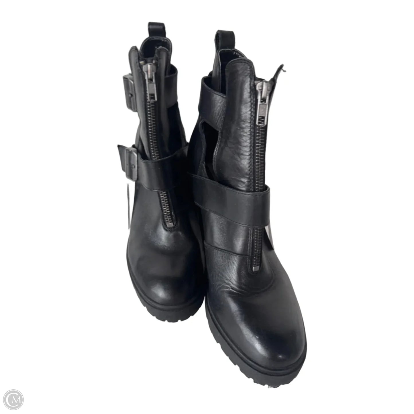 Boots Ankle Heels By Steve Madden In Black, Size: 8