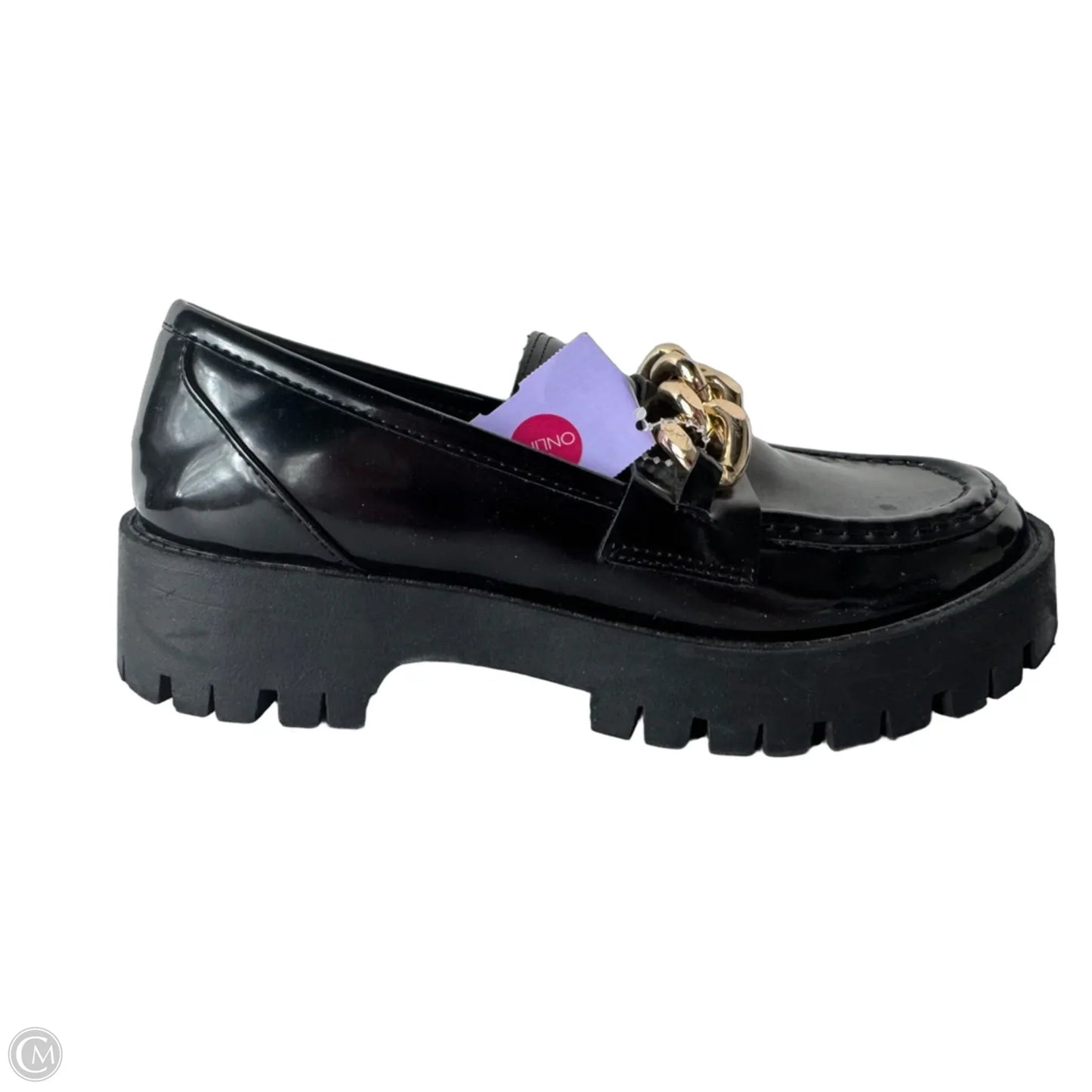 Shoes Flats By Guess In Black & Gold, Size: 7.5