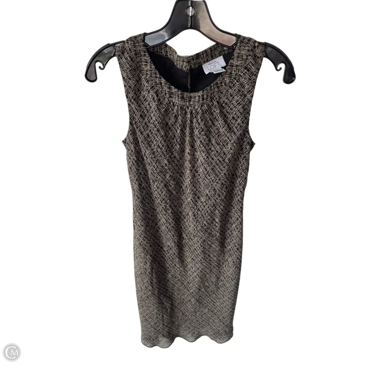 Dress Work By Loft In Black & Tan, Size: Xs