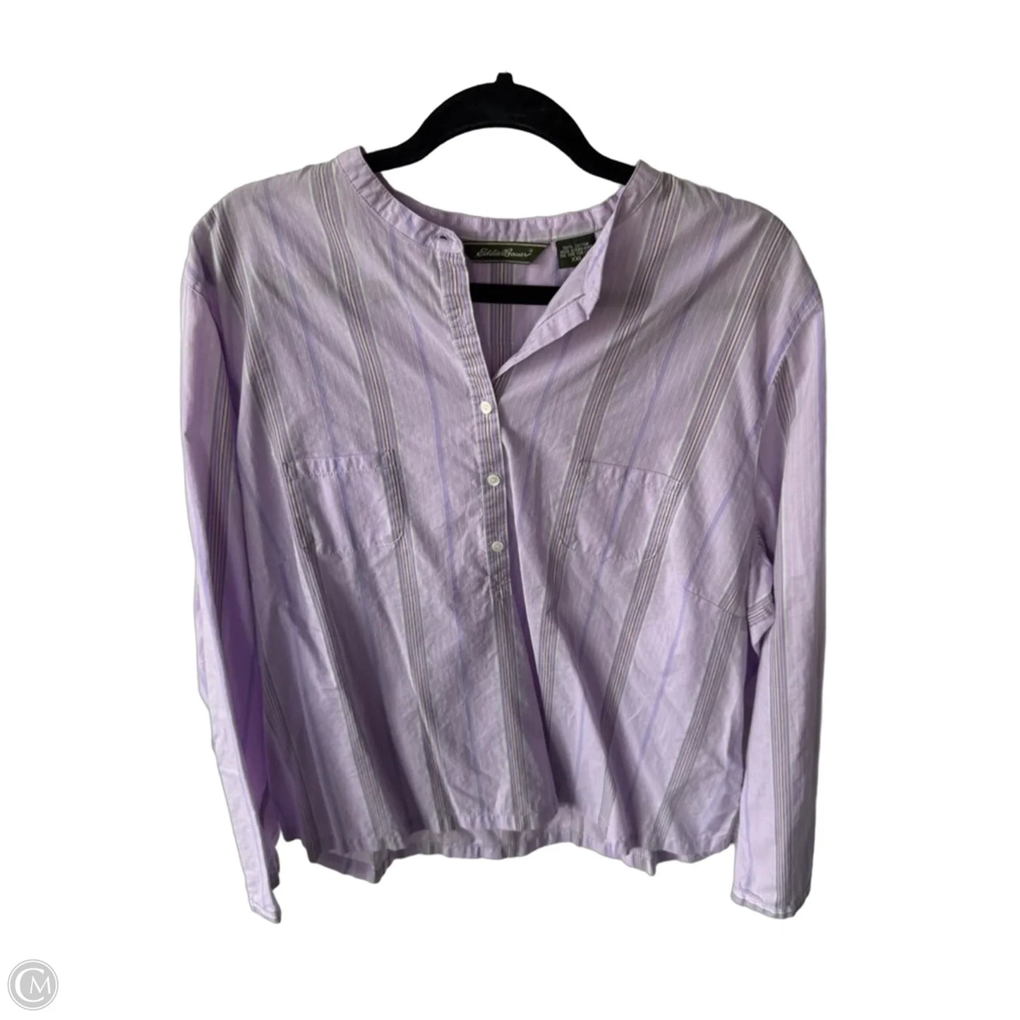 Top Long Sleeve By Eddie Bauer In Purple, Size: Xxl
