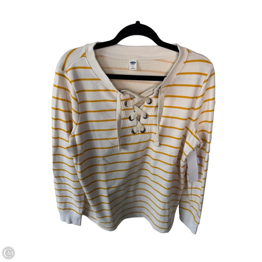 Sweatshirt Crewneck By Old Navy In Cream & Yellow, Size: M