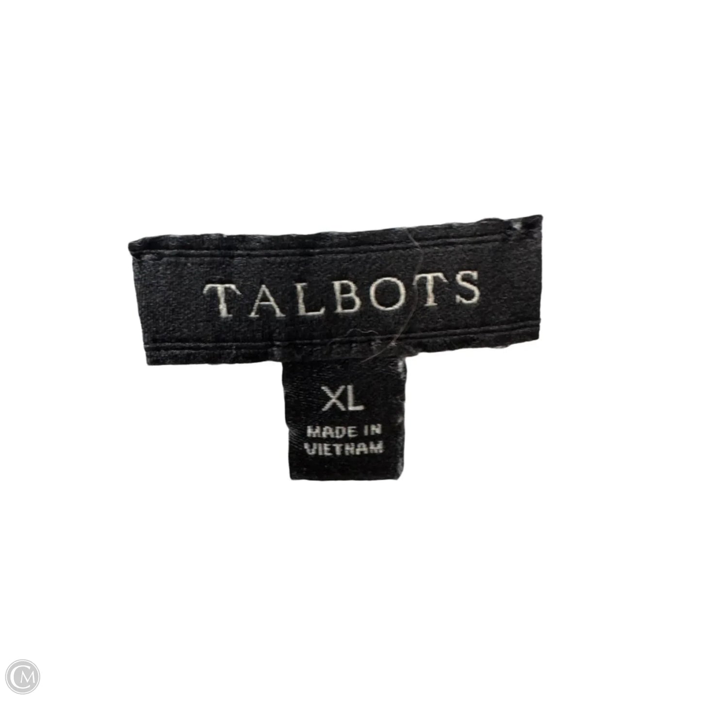 Sweater Short Sleeve By Talbots In Black & White, Size: Xl