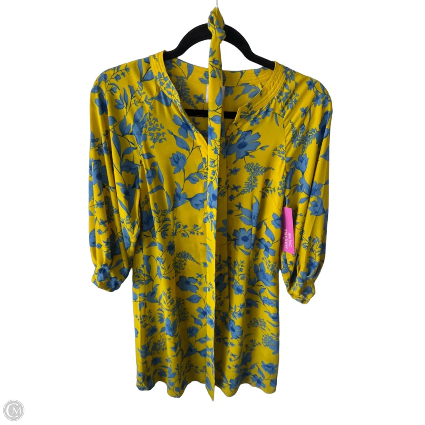 Dress Casual Short By Cabi In Blue & Yellow, Size: Xs