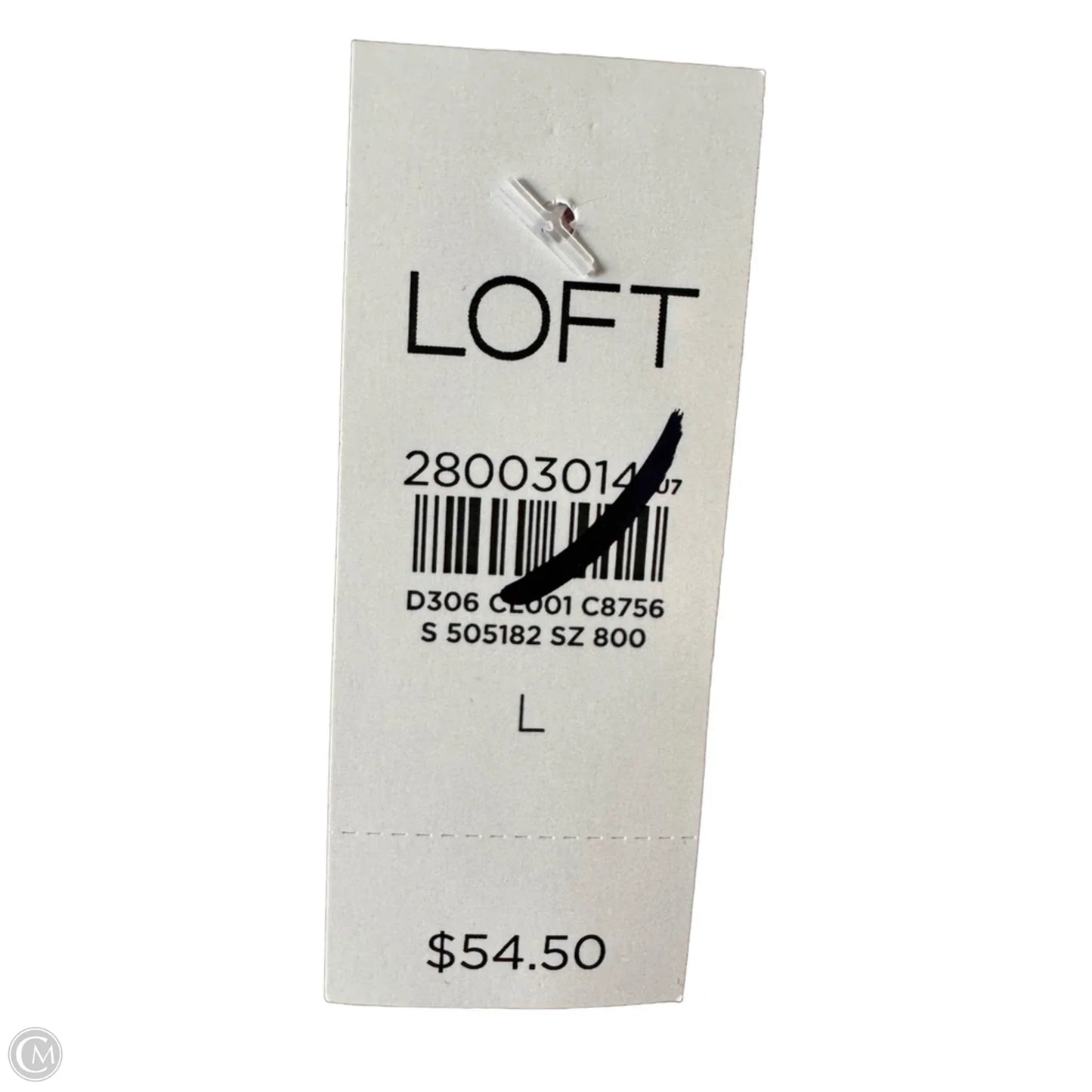 Sweater Cardigan By Loft In Grey & White, Size: L