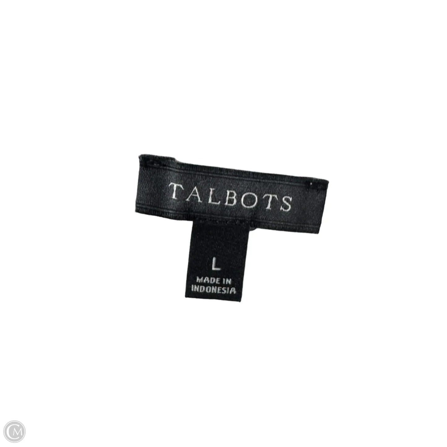 Top Short Sleeve By Talbots In Black & Pink, Size: L