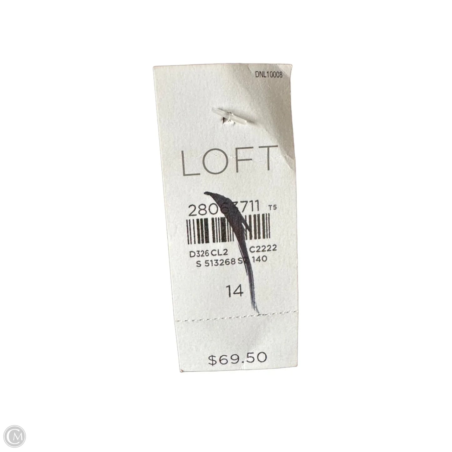 Pants Wide Leg By Loft In Black & Gold, Size: 14