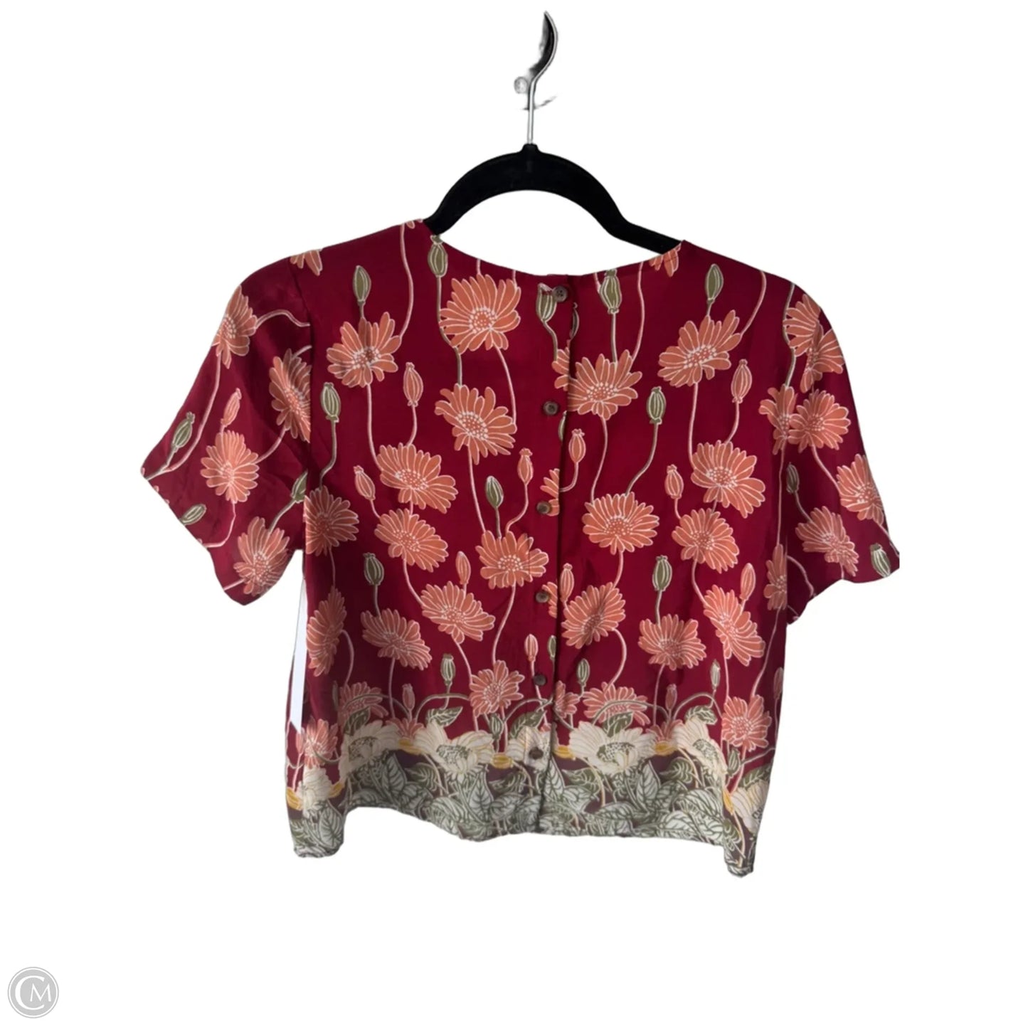 Top Short Sleeve By Madewell In Floral Print, Size: S