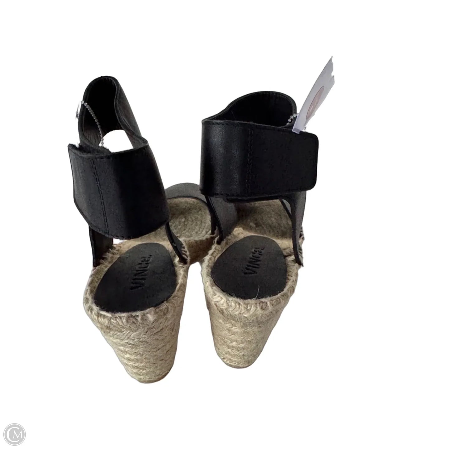 Sandals Heels Wedge By Vince In Black & Tan, Size: 8