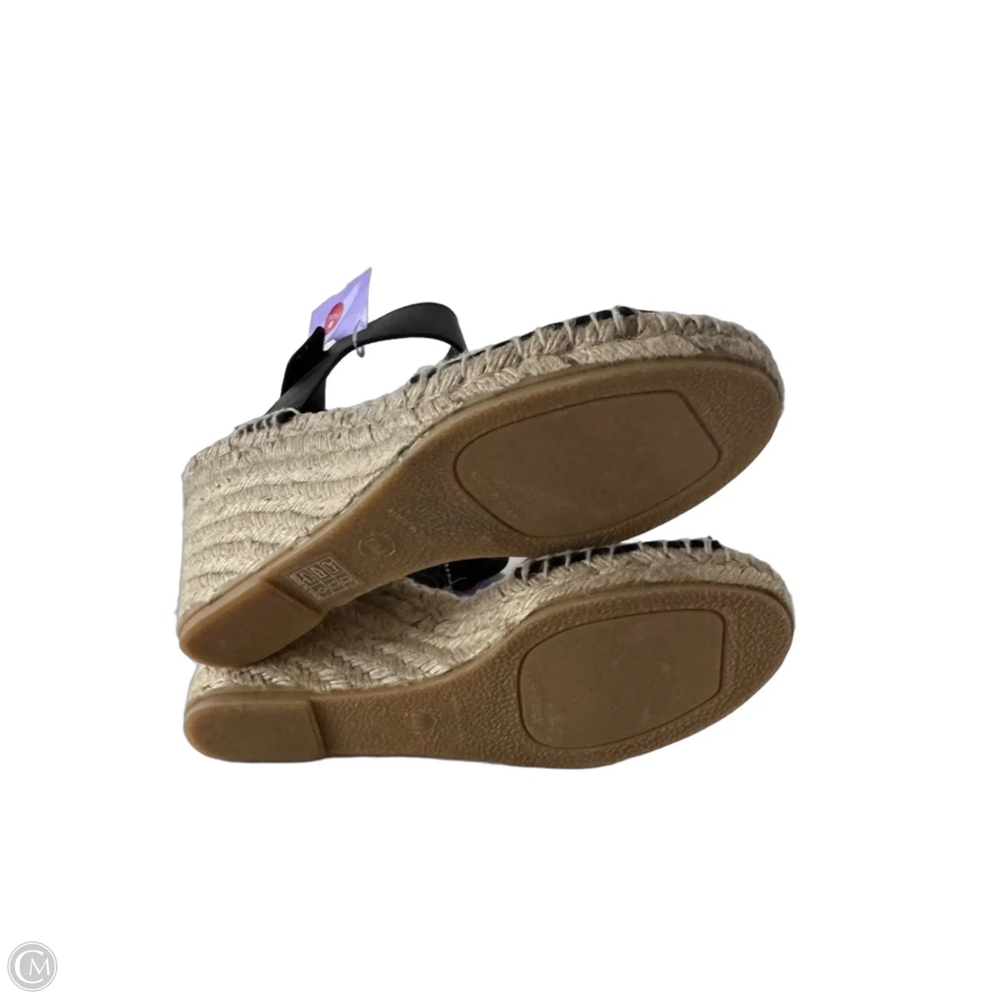 Sandals Heels Wedge By Vince In Black & Tan, Size: 8