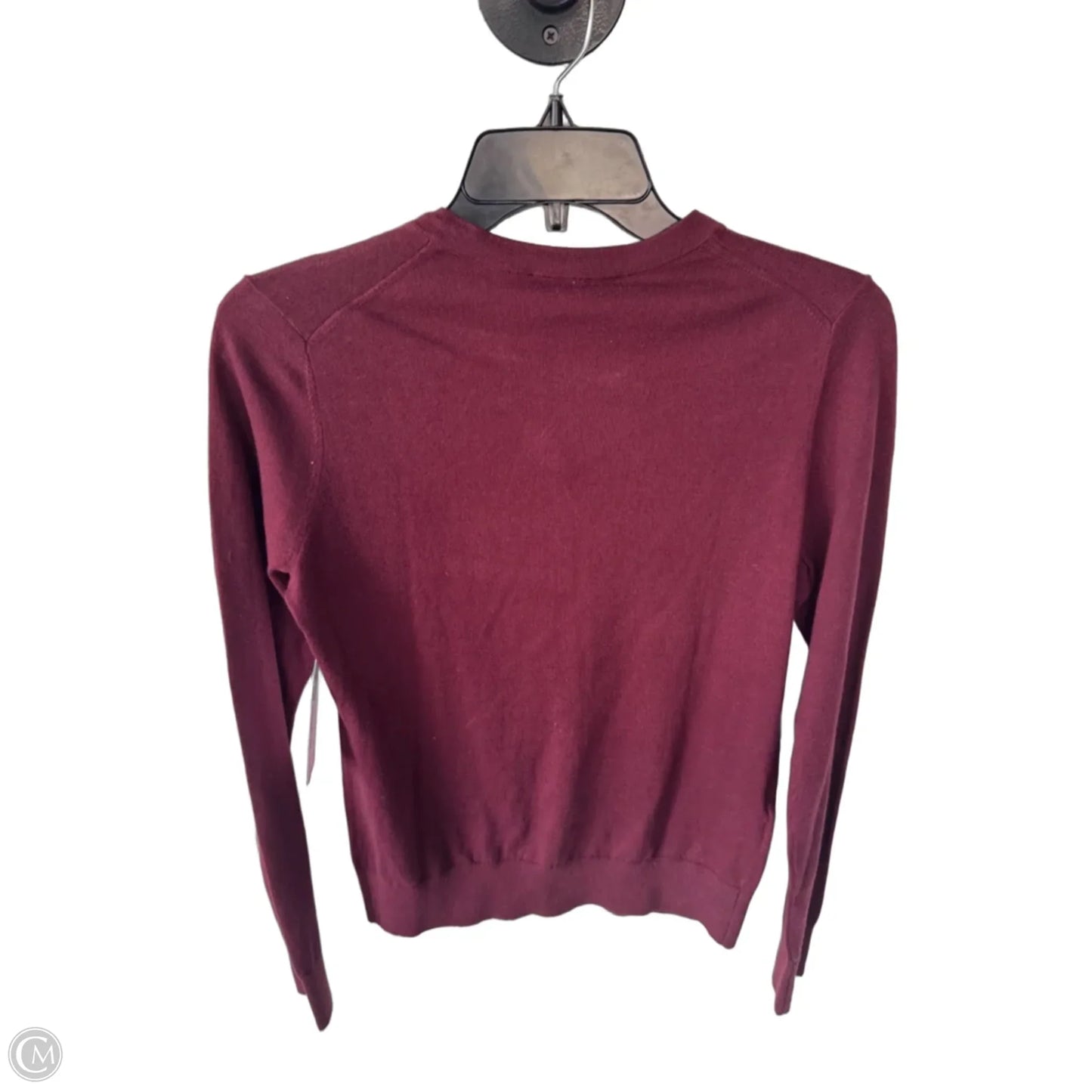 Sweater Cardigan By Ann Taylor In Red, Size: S