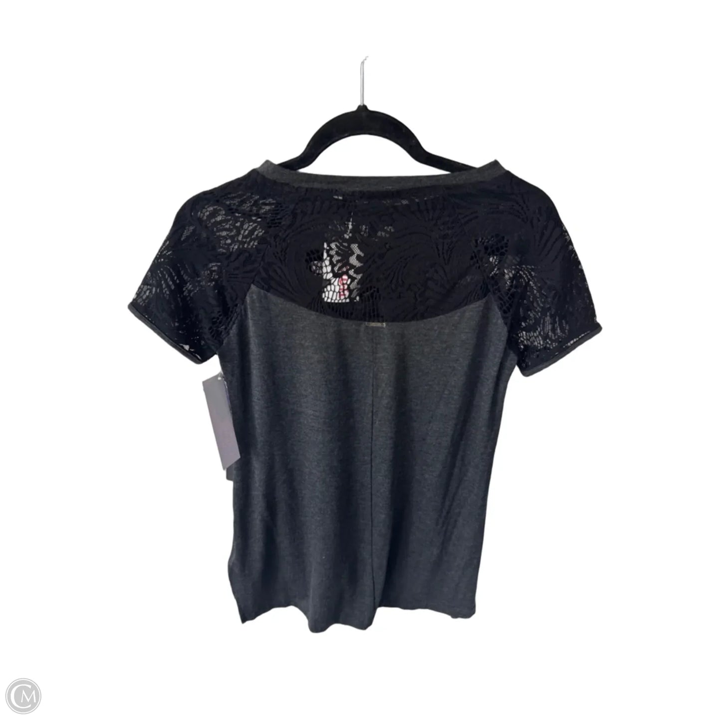 Top Short Sleeve By Bcbgmaxazria In Grey, Size: S