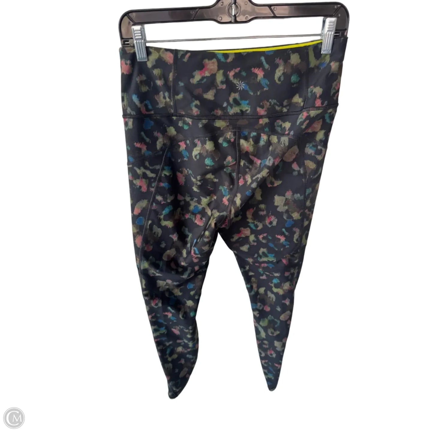 Athletic Leggings By Athleta In Black & Green, Size: 8