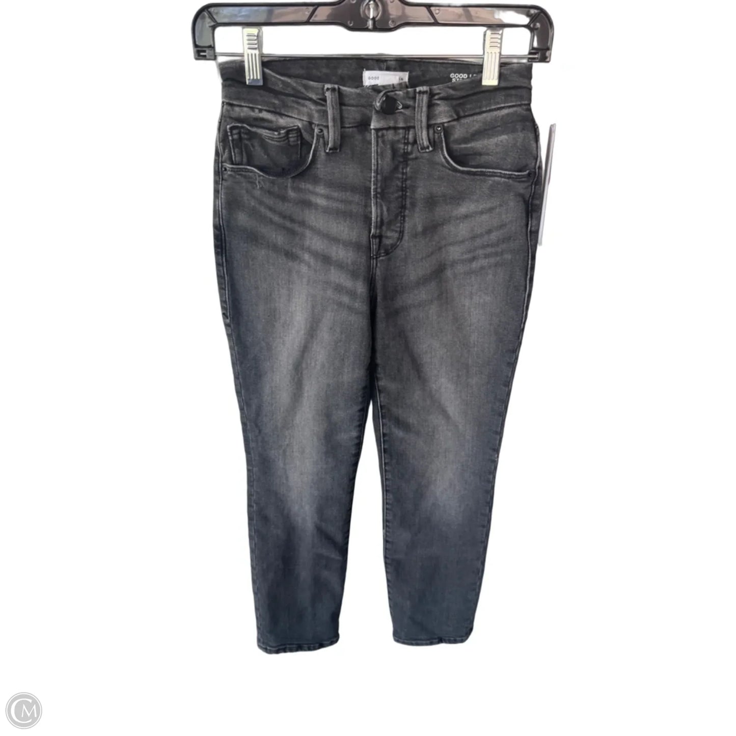 Jeans Straight By Good American In Black Denim, Size: 2