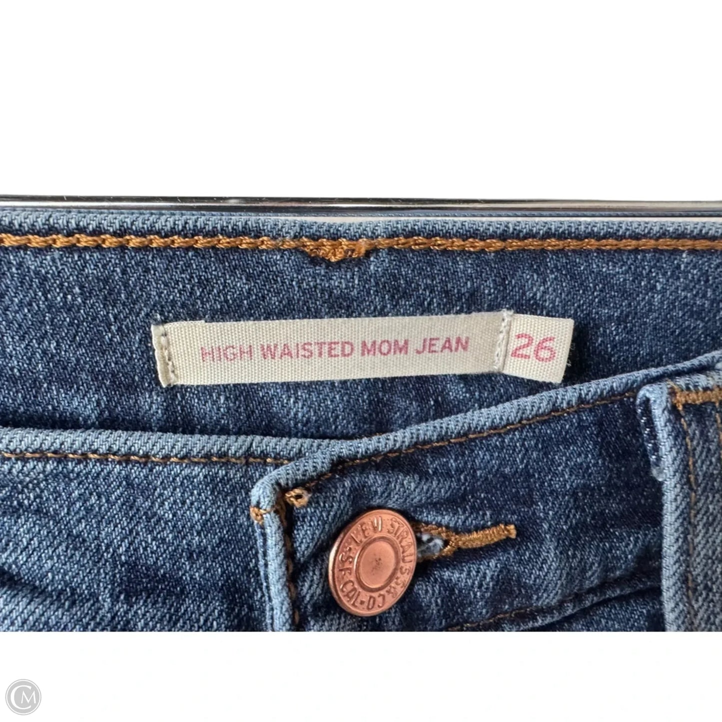 Jeans Straight By Levis In Blue Denim, Size: 2