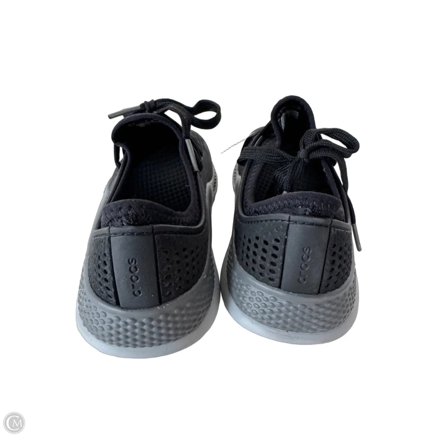 Shoes Athletic By Crocs In Black & Grey, Size: 7