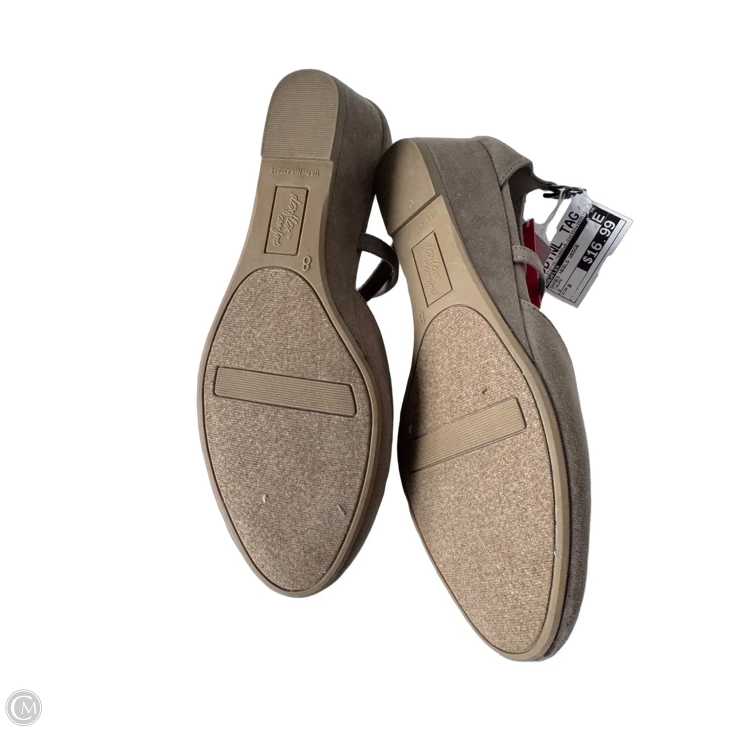 Shoes Heels Wedge By Dexflex In Taupe, Size: 8