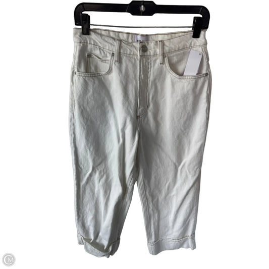 Jeans Straight By Frame In Cream Denim, Size: 6