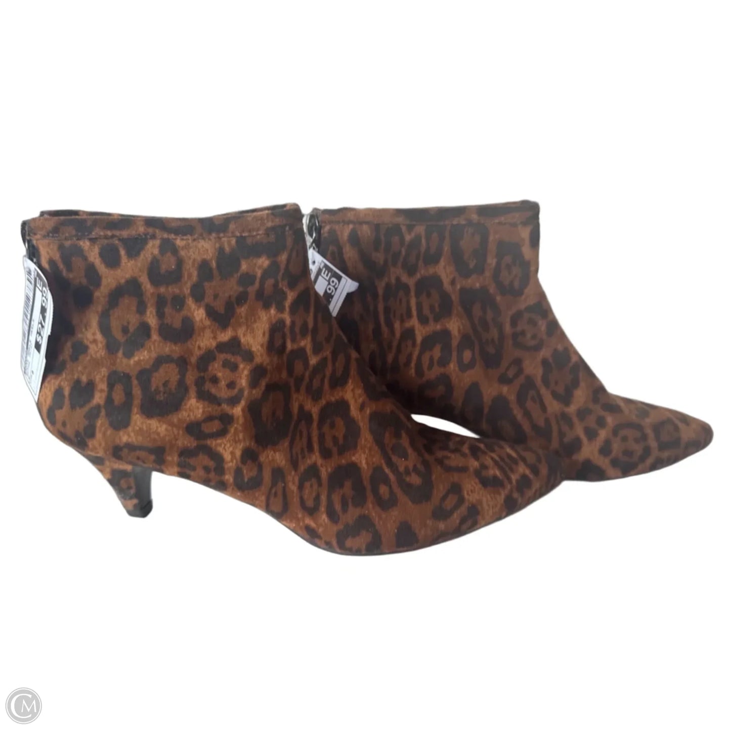 Boots Ankle Heels By Ododos In Animal Print, Size: 8