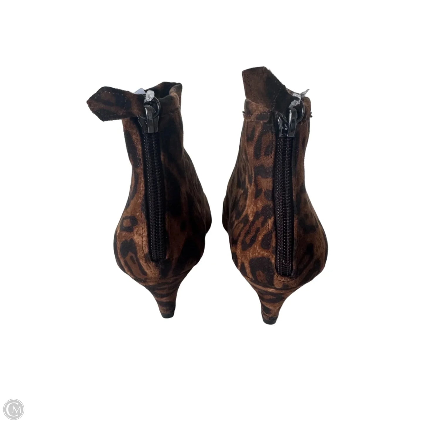 Boots Ankle Heels By Ododos In Animal Print, Size: 8