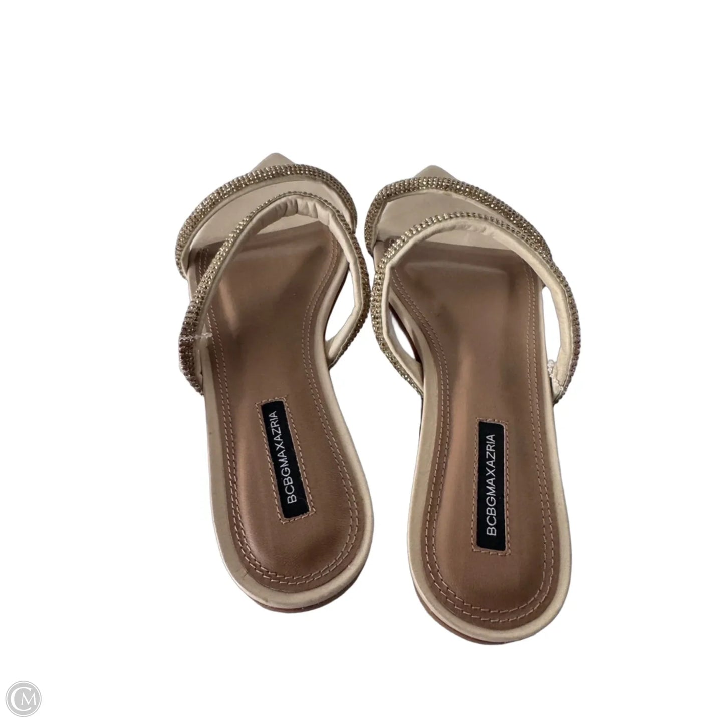 Sandals Flats By Bcbgmaxazria In Gold & Tan, Size: 8