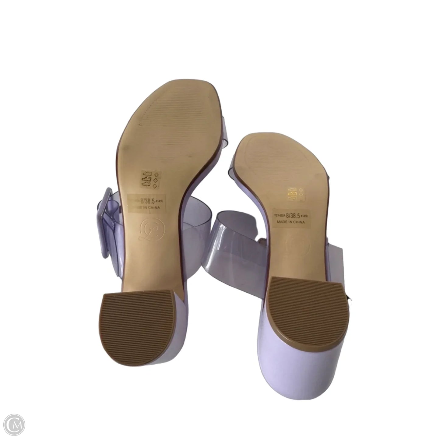 Sandals Heels Block By Chinese Laundry In Purple, Size: 8