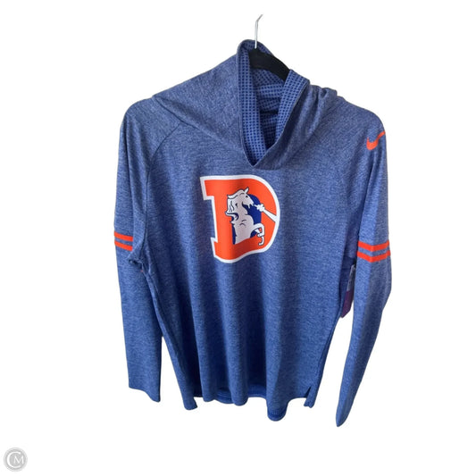 Sweatshirt Collar By Nfl In Blue & Orange, Size: M