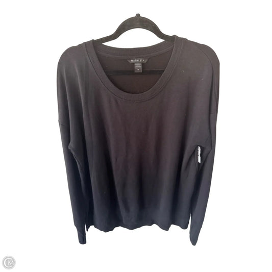 Athletic Sweatshirt Crewneck By Athleta In Black, Size: M