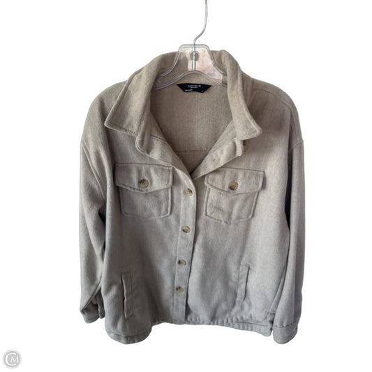 Jacket Shirt By Members Mark In Tan, Size: M