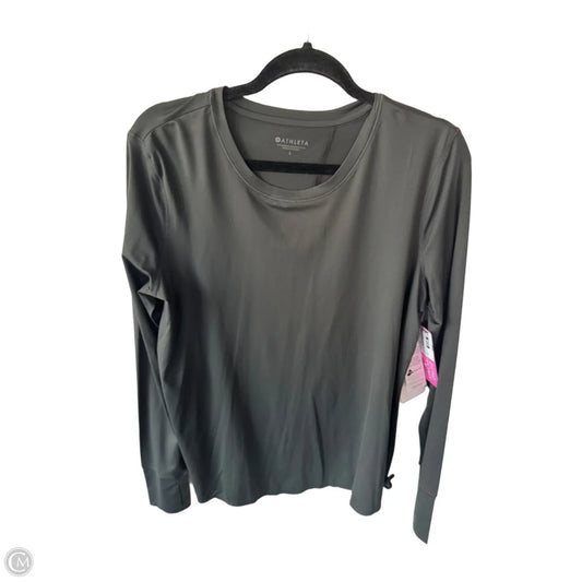 Athletic Top Long Sleeve Crewneck By Athleta In Grey, Size: L