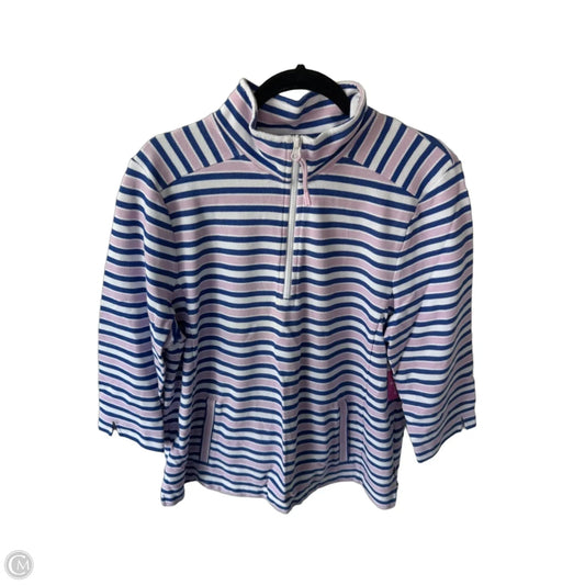 Sweatshirt Collar By Talbots In Purple & White, Size: Xl