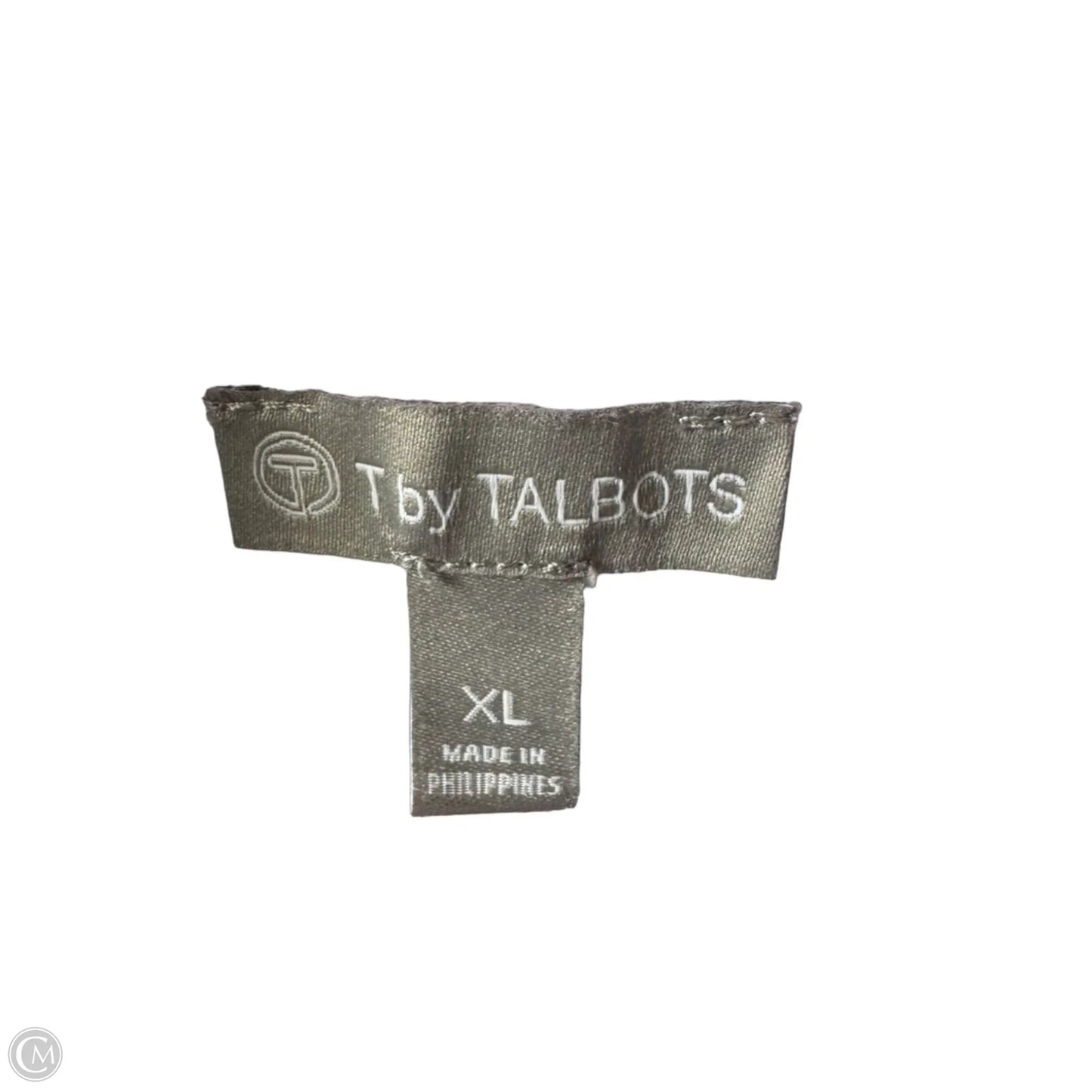 Sweatshirt Collar By Talbots In Purple & White, Size: Xl
