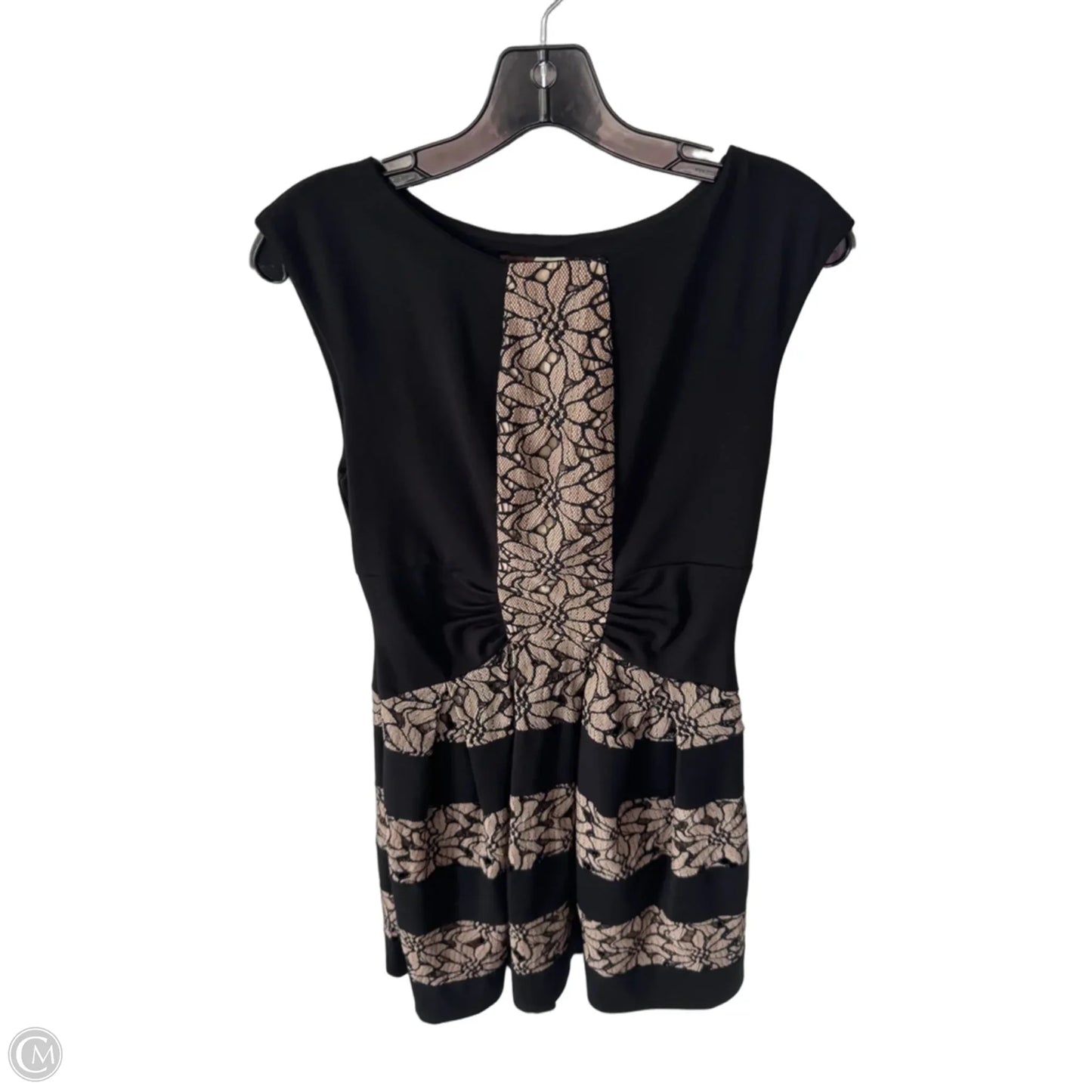 Dress Party Short By Eva Franco In Black & Tan, Size: S