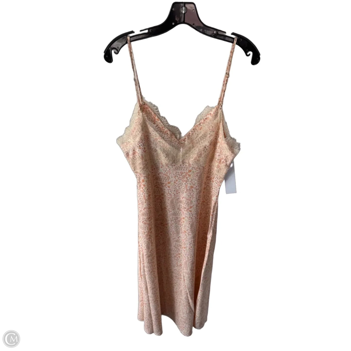 Dress Casual Midi By Loft In Orange & White, Size: L