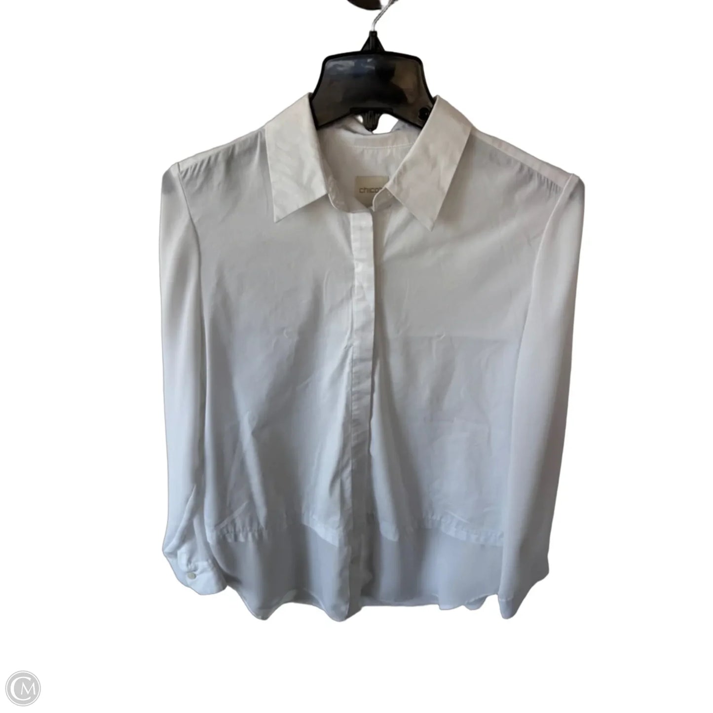 Top Long Sleeve By Chicos In White, Size: S
