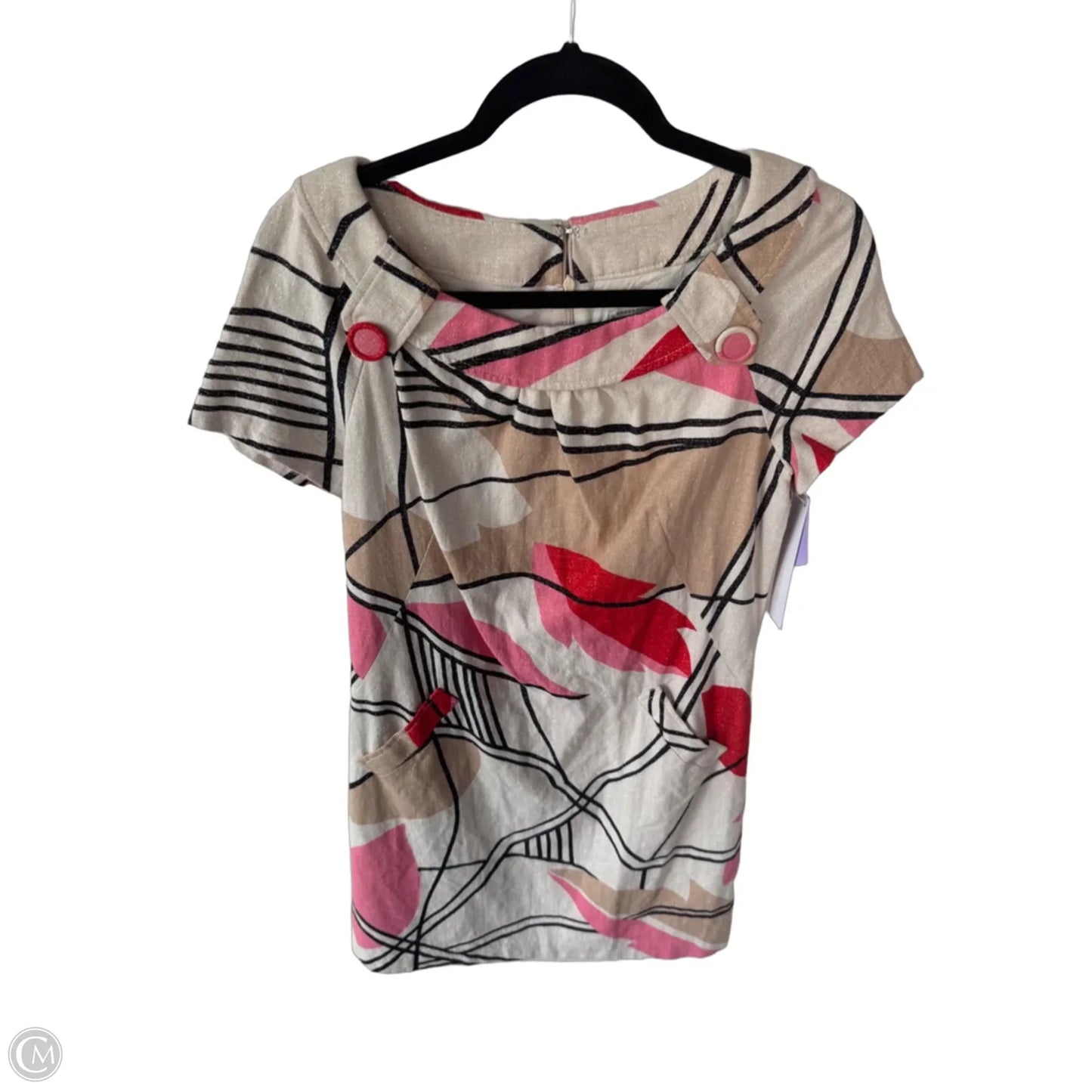 Dress Work By Alberto Makali In Pink & Tan, Size: M