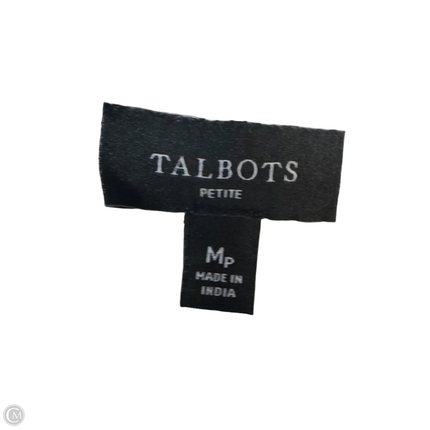 Top Short Sleeve By Talbots In Green & White, Size: Mp