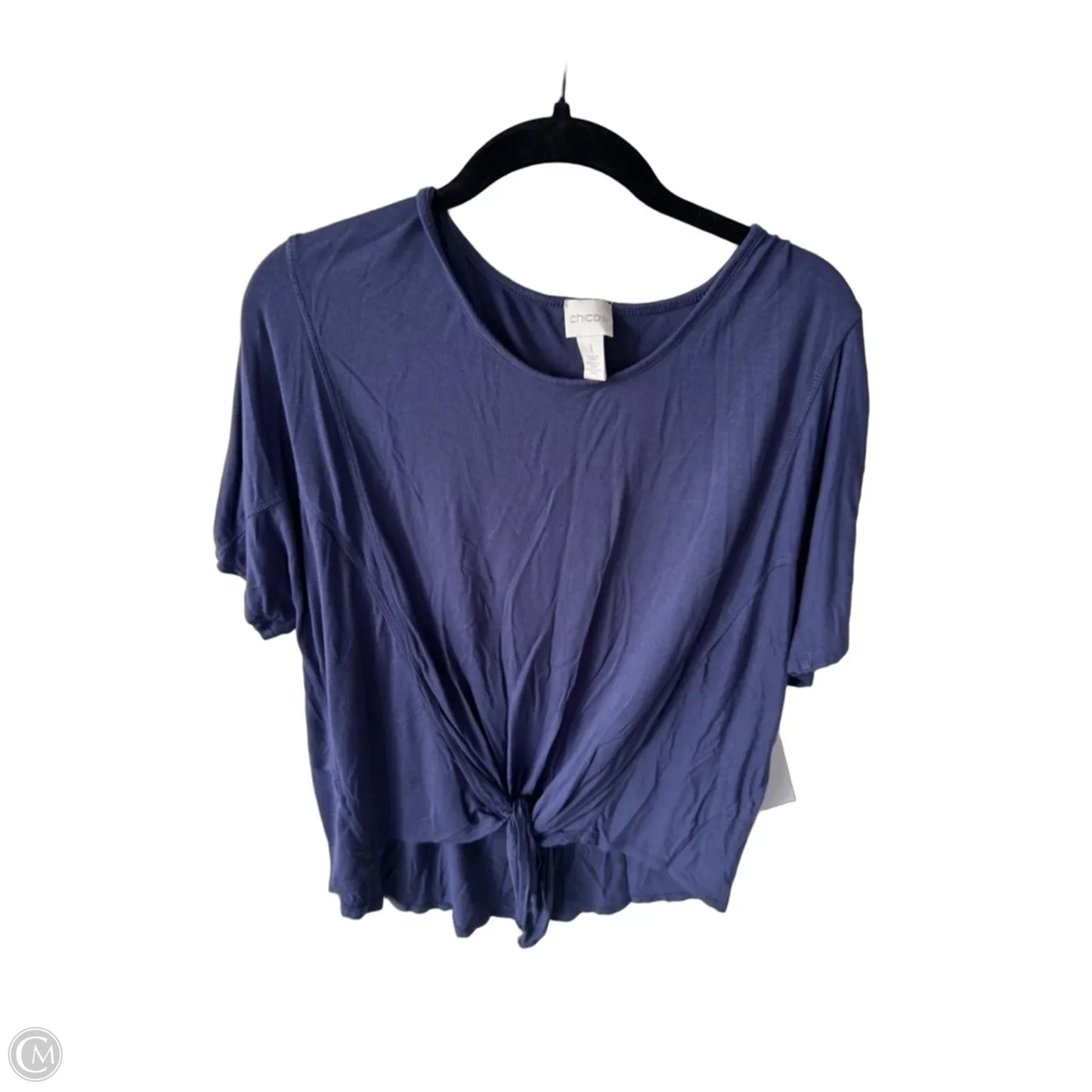 Top Short Sleeve By Chicos In Blue, Size: M