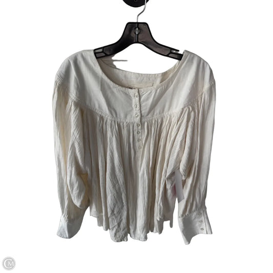 Top Long Sleeve By We The Free In Cream, Size: L