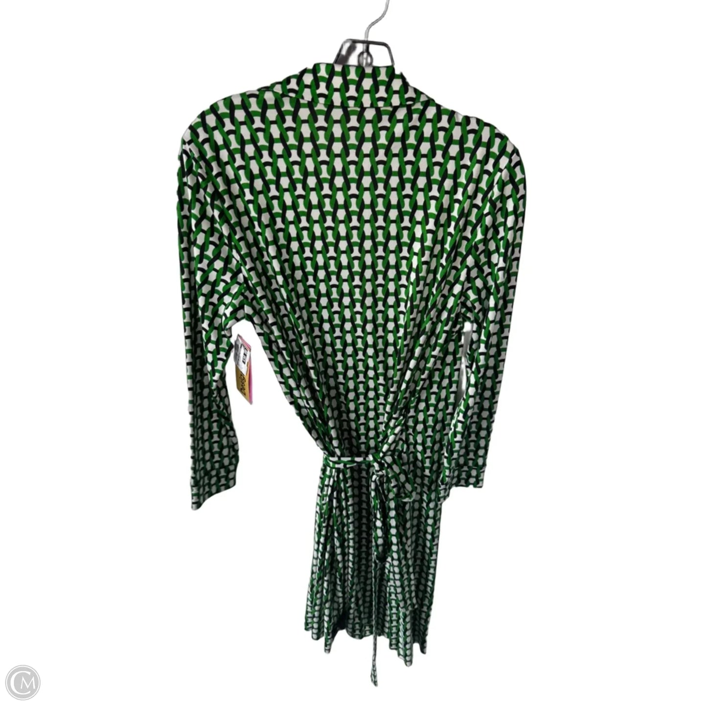 Dress Designer By Diane Von Furstenberg In Green & White, Size: L
