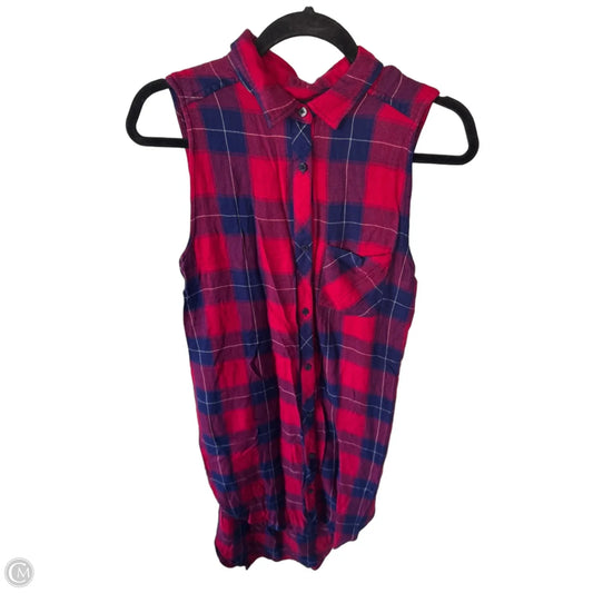 Tunic Sleeveless By Rails In Blue & Red, Size: M
