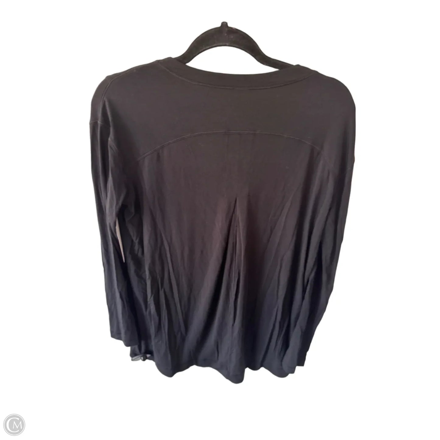 Athletic Top Long Sleeve Crewneck By Lululemon In Black, Size: M