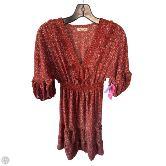 Dress Casual Midi By Max Studio In Red & White, Size: Xs
