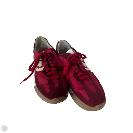 Shoes Sneakers By Sam Edelman In Red & Tan, Size: 7.5