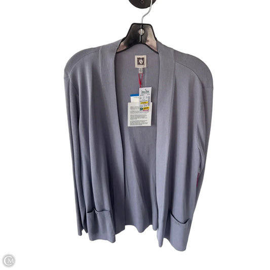 Sweater Cardigan By Anne Klein In Grey, Size: Xl