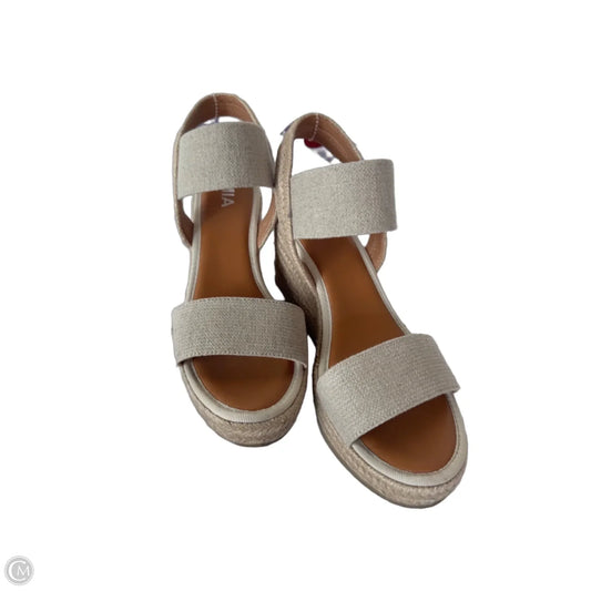 Sandals Heels Wedge By Mia In Tan, Size: 9