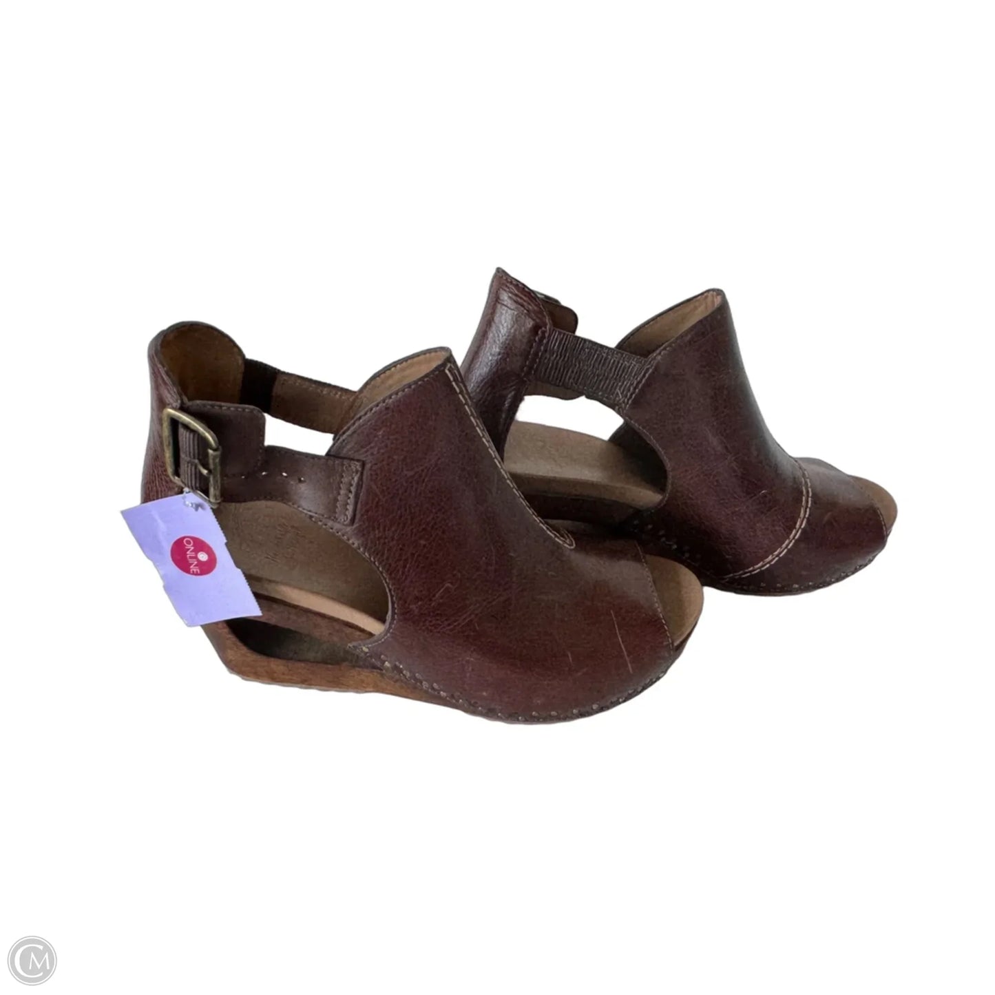 Sandals Heels Wedge By Dansko In Brown, Size: 7.5