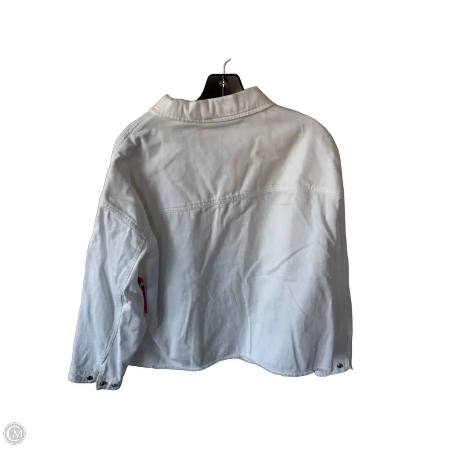 Jacket Denim By Calvin Klein In White Denim, Size: Xl