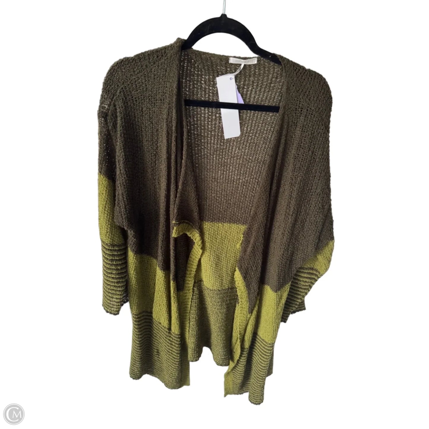 Sweater Cardigan By Clothes Mentor In Green, Size: L